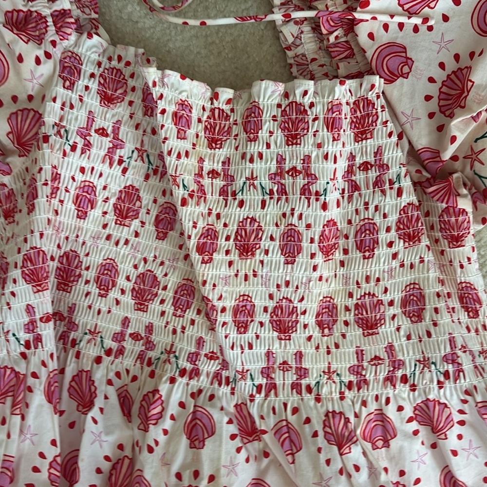 Hill House Shell & Mermaid print Nap Dress size small - Picture 2 of 3